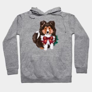 Cute Sheltie Drawing Hoodie